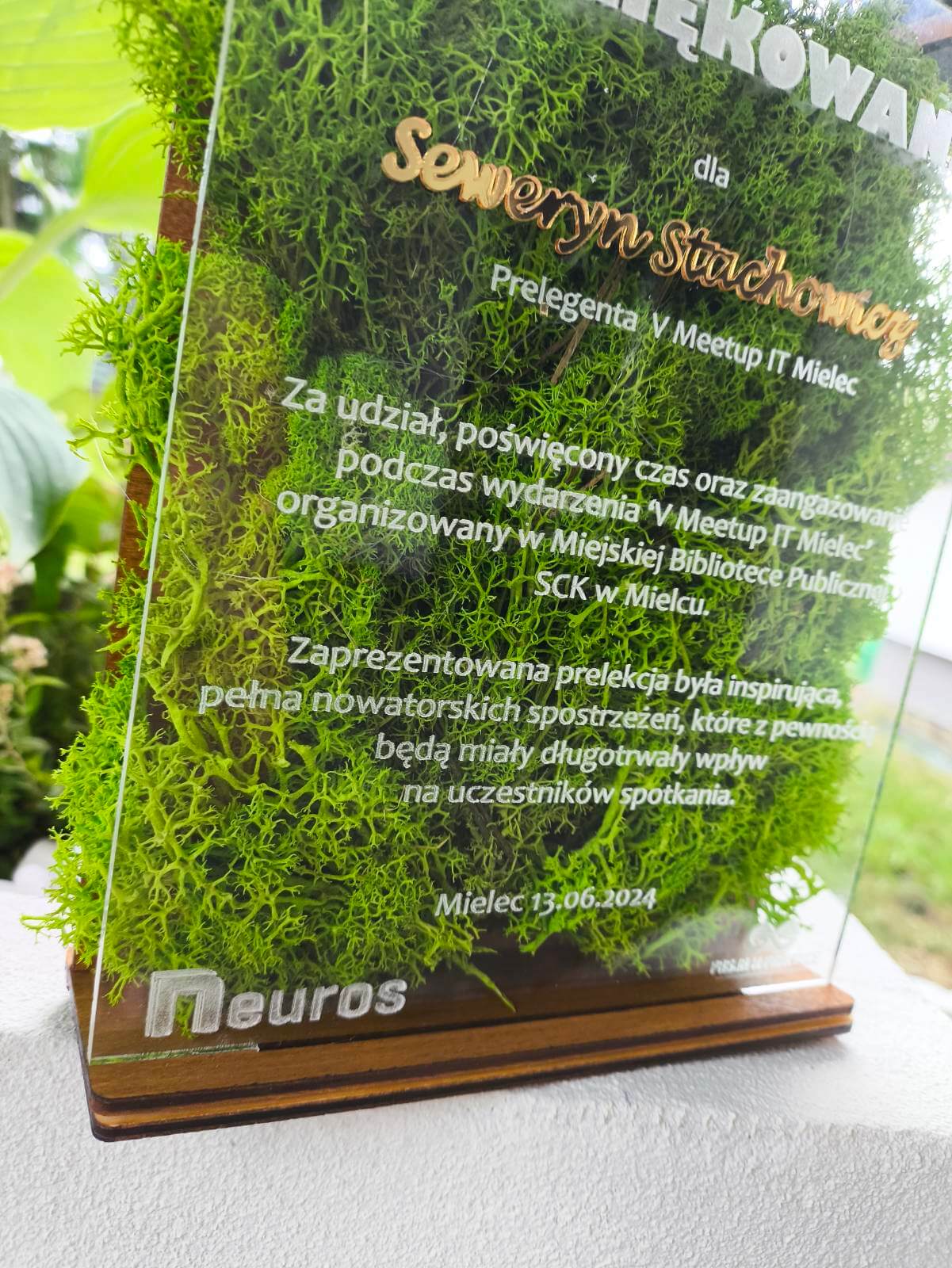 🌿 Statuetka-Eleganckie Podziękowania z Naturalnym Akcentem 🌿 - obrazek 4