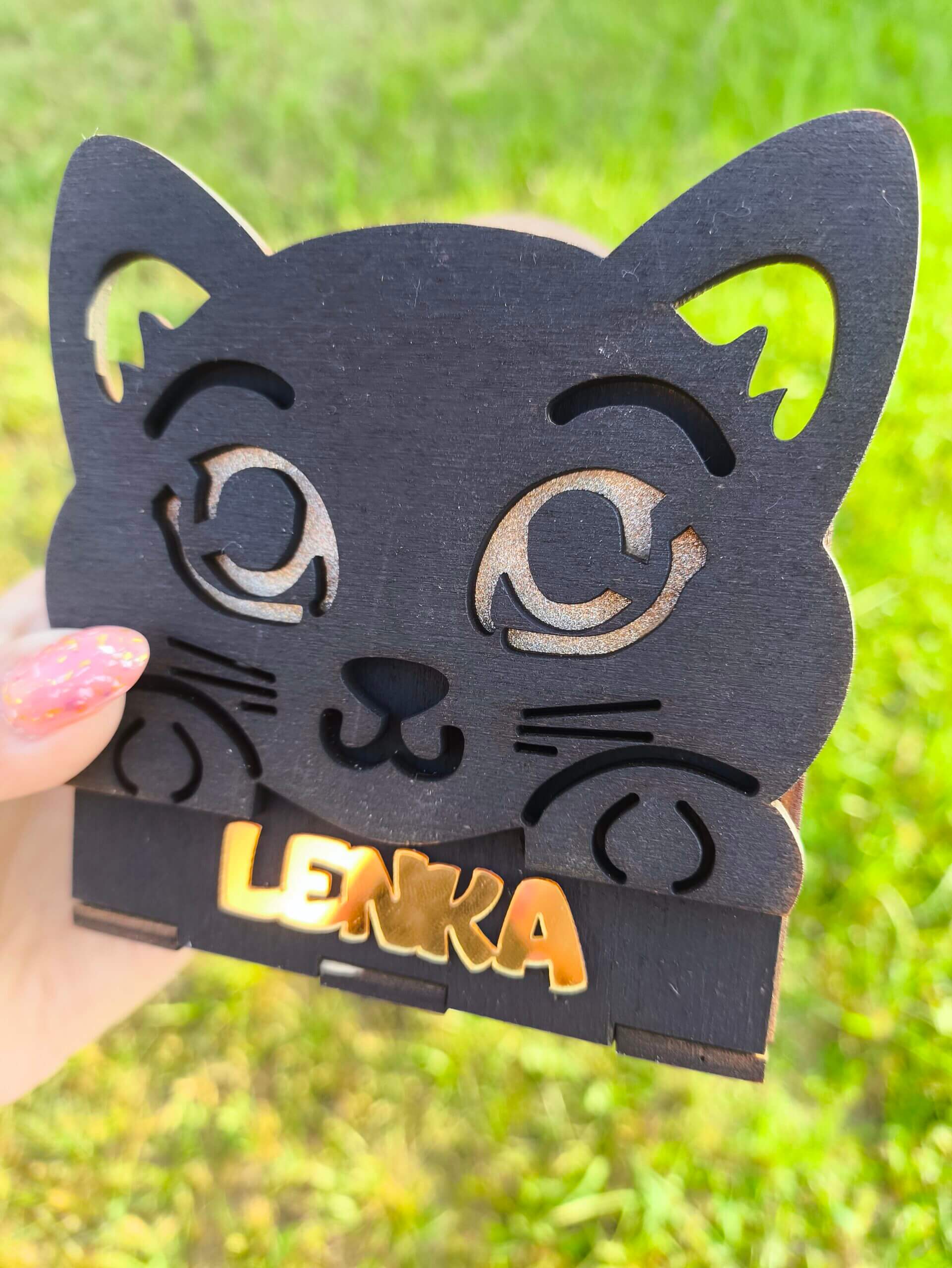 🐱 Drewniane Organizery na Przybory Szkolne – Personalizowane - obrazek 6