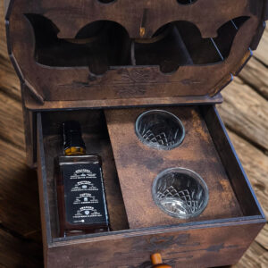 Elegancka Beczka na Alkohol z Przegrodami