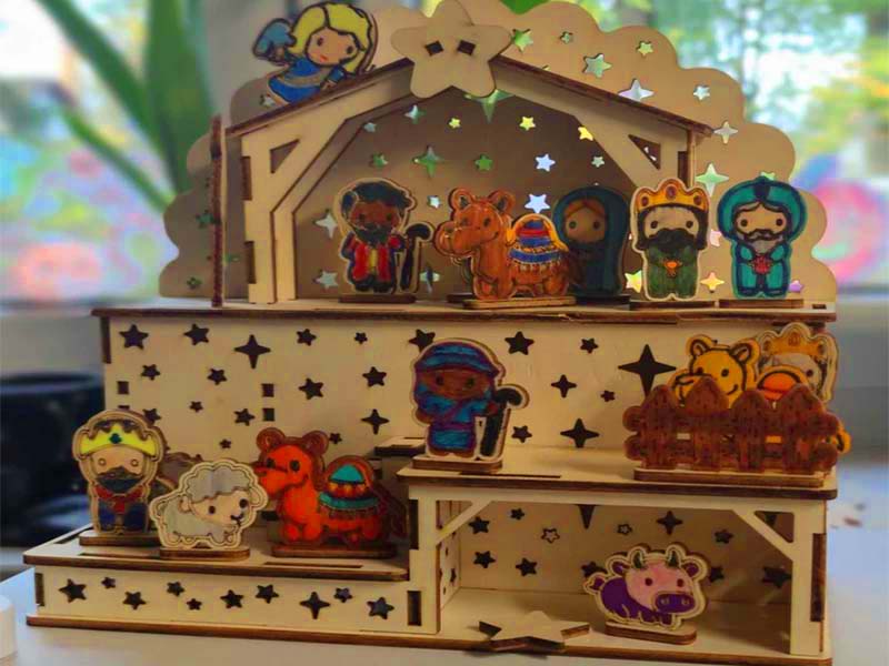 Szopka Bożonarodzeniowa ze sklejki - obrazek 2