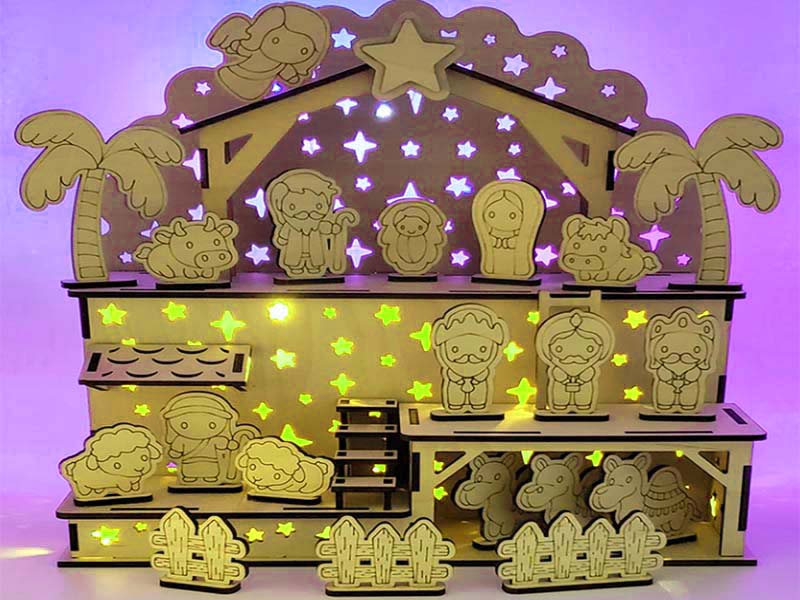 Szopka Bożonarodzeniowa ze sklejki - obrazek 3