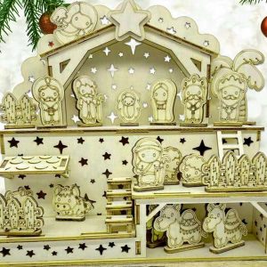 Szopka bożonarodzeniowa ze sklejki