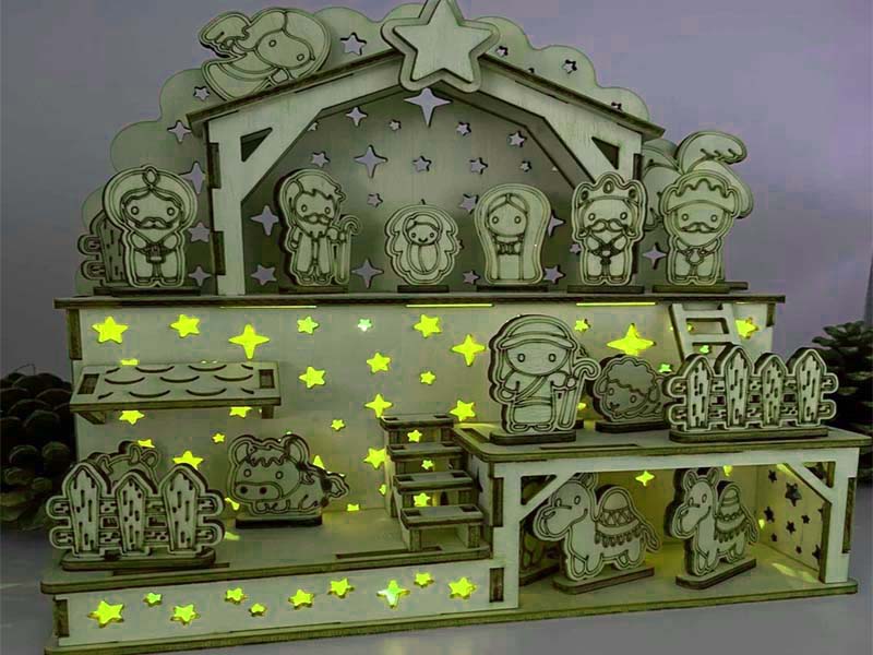 Szopka Bożonarodzeniowa ze sklejki - obrazek 5