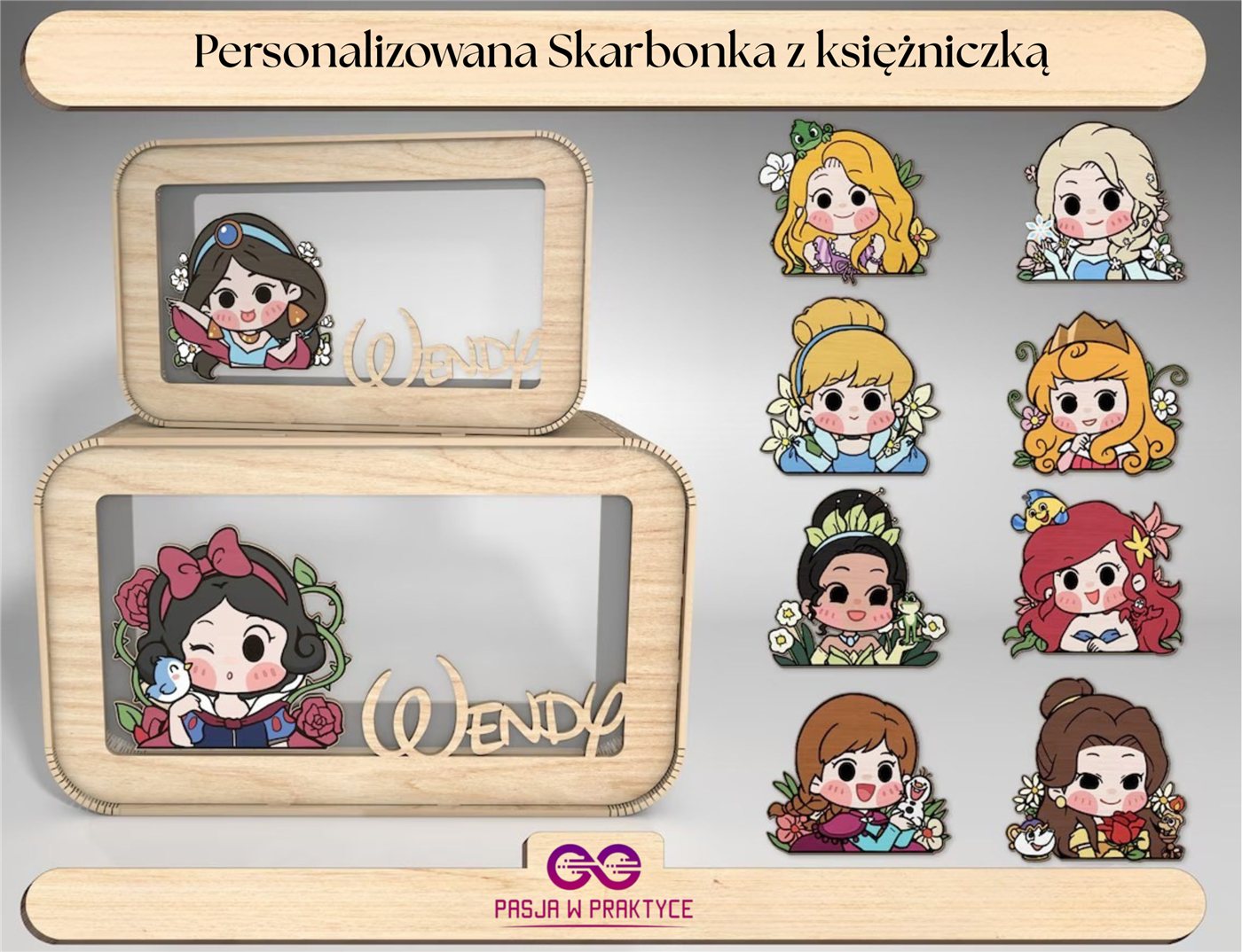Urodziny: personalizowana skarbonka z księżniczką